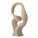 bloomingville sculpture gres ton naturel beige forme de coeur berhan