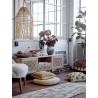 bloomingville cache pot sur pieds gres emaille artisanal bleu beige imoa