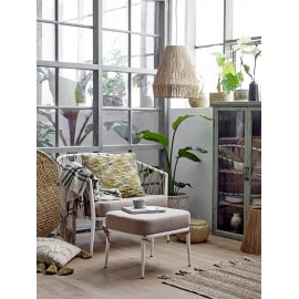 bloomingville cache pot sur pieds gres emaille artisanal bleu beige imoa