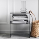 house doctor bout de canape table d appoint design metal fin noir fari