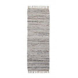 house doctor tapis de couloir gris beige laine jute coton franges hafi