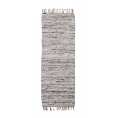 house doctor tapis de couloir gris beige laine jute coton franges hafi