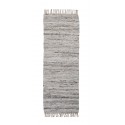 house doctor tapis de couloir gris beige laine jute coton franges hafi