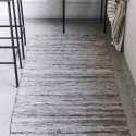 house doctor tapis de couloir gris beige laine jute coton franges hafi