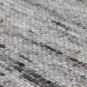 house doctor tapis de couloir gris beige laine jute coton franges hafi