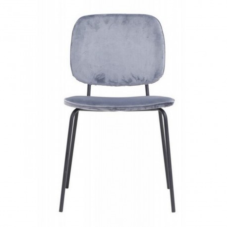 Chaise velours gris House Doctor Comma