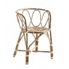 madam stoltz chaise en bambou naturel accoudoirs dossier rond