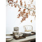 madam stoltz chaise en bambou naturel accoudoirs dossier rond