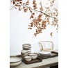 madam stoltz chaise en bambou naturel accoudoirs dossier rond