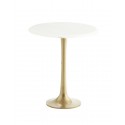 madam stoltz gueridon table d appoint marbre blanc metal laiton dore