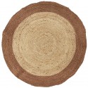 tapis rond jute naturel contour brun marron ib laursen