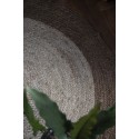 tapis rond jute naturel contour brun marron ib laursen