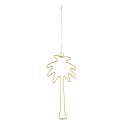 madam stoltz palmier metal dore objet decoratif a suspendre
