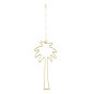 madam stoltz palmier metal dore objet decoratif a suspendre