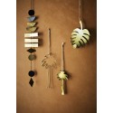 madam stoltz palmier metal dore objet decoratif a suspendre