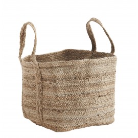 madams stoltz panier large jute naturel tresse