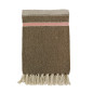 madam stoltz plaid coton recycle marron beige rayures roses