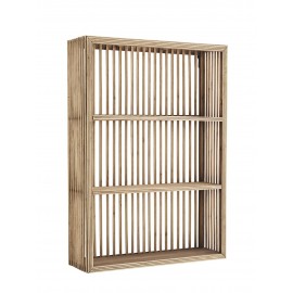 madam stoltz etagere murale rectangulaire fine bois de bambou