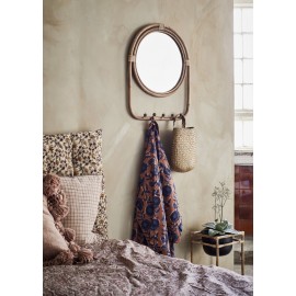 Madam Stoltz Rattan-Wandspiegel