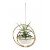 madam stoltz porte plante cache pot suspendu bois bambou vintage