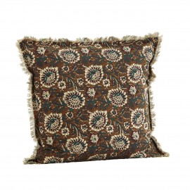 Housse de coussin grosses fleurs coton Madam Stoltz