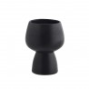 cache pot sur pied noir ceramique madam stoltz