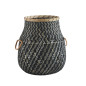 panier rond chic bambou cache pot vert noir madam stoltz panier rond chic bambou cache pot vert noir madam stoltz