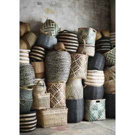 panier tresse avec couvercle seagrass herbier naturel madam stoltz