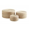 set de 3 poufs ronds jonc de mer tresse naturel madam stoltz