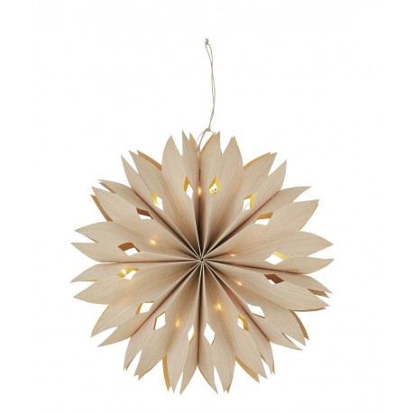 etoile lumineuse style origami 3d papier beige led madam stoltz