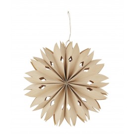 etoile lumineuse style origami 3d papier beige led madam stoltz