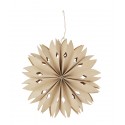 etoile lumineuse style origami 3d papier beige led madam stoltz