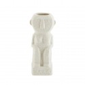 madam stoltz petite statuette homme vase gres blanc