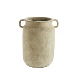 Vase droit terre cuite Madam Stoltz beige