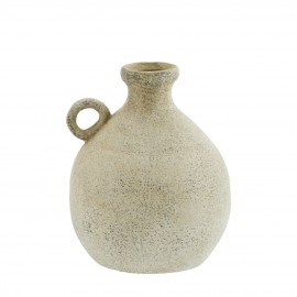 madam stoltz petit vase boule poterie terre cuite beige