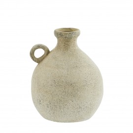 Petit vase terre cuite Madam Stoltz beige