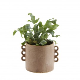 madam stoltz petit cache pot decoratif dentelle gres rose