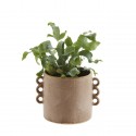 madam stoltz petit cache pot decoratif dentelle gres rose