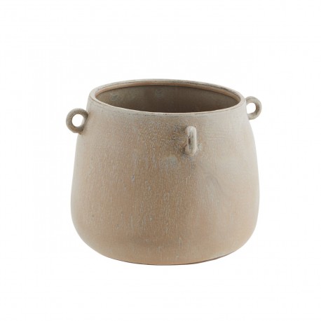 madam stoltz cache pot arrondi style poterie rustique