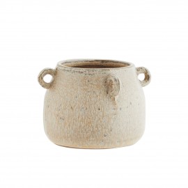 madam stoltz mini cache pot gres beige poterie campagne