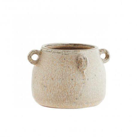 madam stoltz mini cache pot gres beige poterie campagne