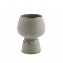 madam stoltz cache pot sur pied gobelet gres gris