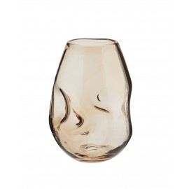 madam stoltz vase verre souffle organique deforme beige ambre