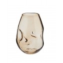 madam stoltz vase verre souffle organique deforme beige ambre