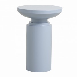 nordal bout de canape chic rond metal bleu clair victoria