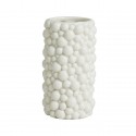 nordal petit vase droit ceramique texture bulles blanc