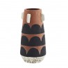 madam stoltz petit vase peint terre cuite motif noir