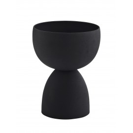 madam stoltz grand cache pot sur pied design metal noir