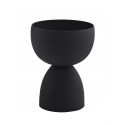 madam stoltz grand cache pot sur pied design metal noir