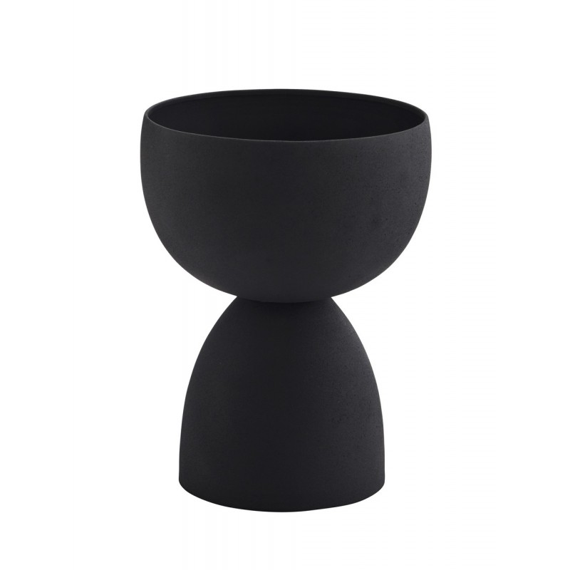 madam stoltz grand cache pot sur pied design metal noir - Kdesign